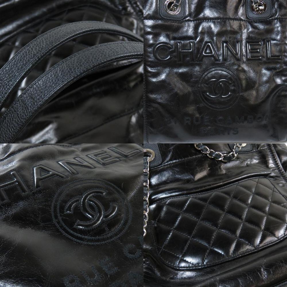 Chanel Deauville Silver Metal Fittings Tote Bag Leather - Picture 7 of 9
